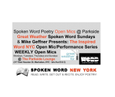 The Inspired Word NYC & Great Weather Spoken Word Sundays’ WEEKLY Open Mics @ The Parkside Lounge